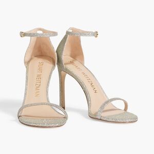 STUART WEITZMAN Glittered woven sandals 🤩